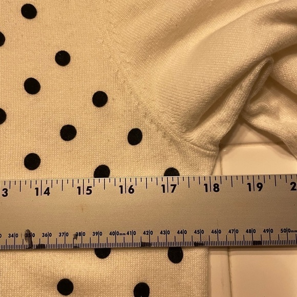 Elle Polka Dot Sweater Black and White size small - Picture 3 of 7